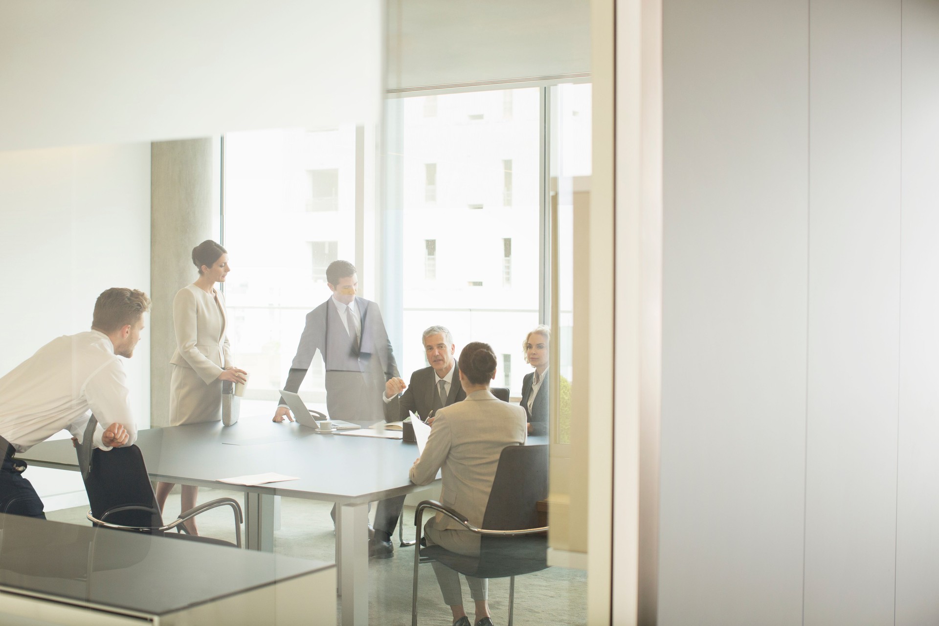 Business people talking in meeting